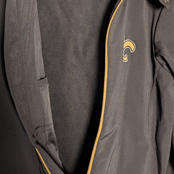 NWT NFL Black New Orleans Saints Stadium Jacket with Detachable Hood. Size XL - Picture 6 of 6